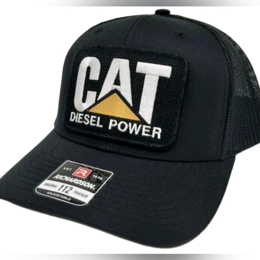 Retro Vintage Style Richardson 112 Trucker CAT Diesel Power Patch Tractor Hat - Picture 2 of 10